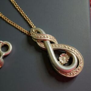 Infinity Diamond Necklace Sterling Silver